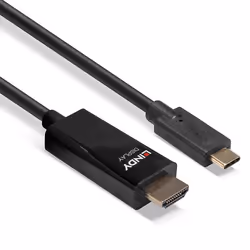 Lindy 43315 cavo e adattatore video 5 m USB tipo-C HDMI tipo A (Standard) Nero - Vista aggiuntiva 3