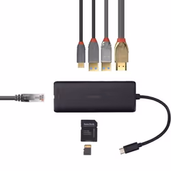 Lindy 43358 replicatore di porte e docking station per laptop Cablato USB 3.2 Gen 1 (3.1 Gen 1) Type-C Nero - Vista aggiuntiva 5