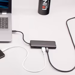 Lindy 43358 replicatore di porte e docking station per laptop Cablato USB 3.2 Gen 1 (3.1 Gen 1) Type-C Nero - Vista aggiuntiva 6