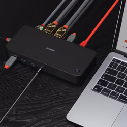 Lindy 43366 replicatore di porte e docking station per laptop USB 3.2 Gen 2 (3.1 Gen 2) Type-C Nero - Vista aggiuntiva 5