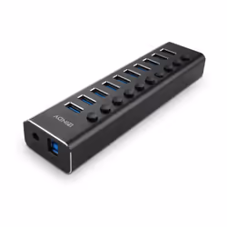 Lindy 43370 hub di interfaccia USB 3.2 Gen 1 (3.1 Gen 1) Type-B 5000 Mbit/s Nero - Vista aggiuntiva 4