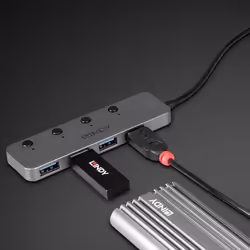 Lindy 43383 hub di interfaccia USB 3.2 Gen 1 (3.1 Gen 1) Type-C 5000 Mbit/s Grigio - Vista aggiuntiva 5