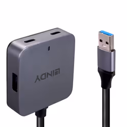Lindy 43388 hub di interfaccia USB 3.2 Gen 1 (3.1 Gen 1) Type-A 5000 Mbit/s Nero, Grigio - Vista aggiuntiva 4