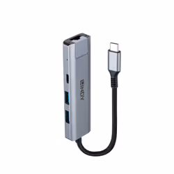 Lindy 43422 hub di interfaccia USB 3.2 Gen 2 (3.1 Gen 2) Type-C 10000 Mbit/s Grigio - Vista aggiuntiva 3