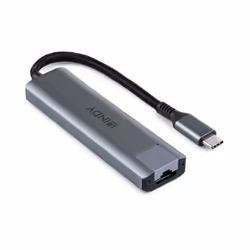 Lindy 43422 hub di interfaccia USB 3.2 Gen 2 (3.1 Gen 2) Type-C 10000 Mbit/s Grigio - Vista aggiuntiva 5