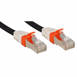 Lindy Cat.6 (A) SSTP / S/FTP PIMF Premium 0.5m, 0,5 m, RJ-45, RJ-45, Nero