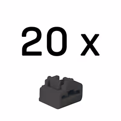 Lindy 47892, Bloccaporte, RJ-45, Nero, Acrilonitrile butadiene stirene (ABS), 20 pz, Sacchetto di politene