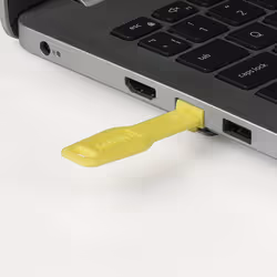 Lindy 47899 clip sicura Chiave bloccaporta RJ-45 Giallo Acrilonitrile butadiene stirene (ABS) - Vista aggiuntiva 3