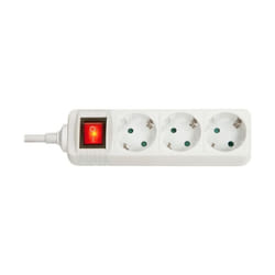 Lindy 73101 prolunghe e multiple 3 presa(e) AC Interno Bianco