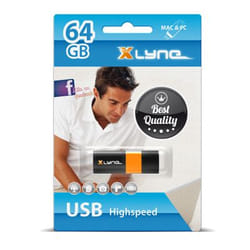 xlyne Wave unità flash USB 64 GB USB tipo A 2.0 Nero, Arancione