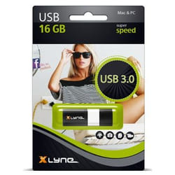 xlyne 16GB USB3.0 Wave unità flash USB USB tipo A 3.2 Gen 1 (3.1 Gen 1) Nero, Bianco