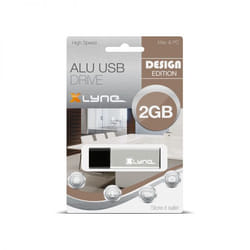 xlyne ALU unità flash USB 2 GB USB tipo A 2.0 Nero, Argento