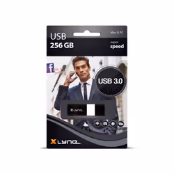 xlyne 7925600, 256 GB, USB tipo A, 3.2 Gen 1 (3.1 Gen 1), Cuffia, 8,6 g, Nero, Bianco