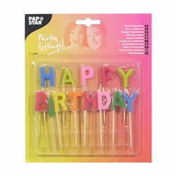 Papstar 19559 candela e fontana luminosa per torta Multicolore 13 pz