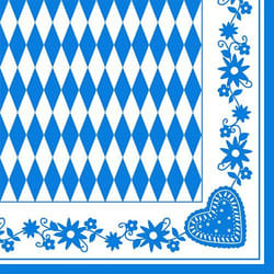 Papstar 84489 tovagliolo di carta Carta velina Blu, Bianco 50 pz