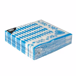 Papstar 84489 tovagliolo di carta Carta velina Blu, Bianco 50 pz