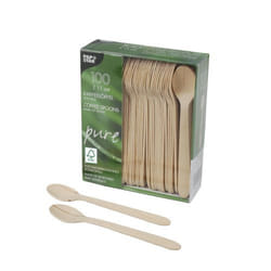 Papstar 84841 cucchiaio monouso Cucchiaino da caffè monouso Legno 100 pz