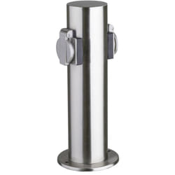 Heitronic - 35103 Presa di corrente da giardino 2 vie acciaio inox Protezione per i bambini