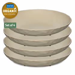 koziol Club Piatto da portata Rotondo Beige 4 pz