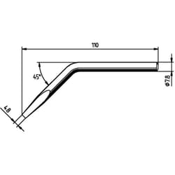 Format - Ersa 0082JD Punta di saldatura Forma a scalpello, curva Dimensione punta 4.80 mm Contenuto 1 pz.