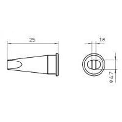 Weller LHT D 1 pz Punta saldante