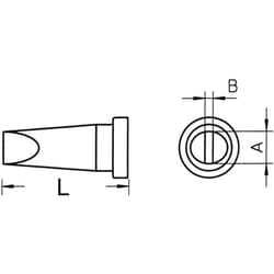 Weller - lt-h Punta di saldatura Forma a scalpello, dritta Dimensione punta 0.8 mm Contenuto 1 pz.