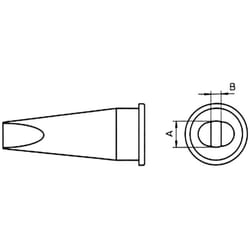 Weller - lht-c Punta di saldatura Forma a scalpello, dritta Dimensione punta 3.2 mm Contenuto 1 pz.