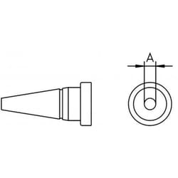 Weller - lt 1A Punta di saldatura Forma tonda Lunghezza punte 13 mm Contenuto 1 pz.