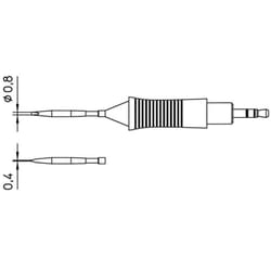 Weller - RT9 Punta di saldatura Forma a scalpello, dritta Dimensione punta 0.8 mm Contenuto 1 pz.