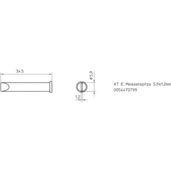 Weller - xt-e Punta di saldatura Forma a scalpello Dimensione punta 5.9 mm Contenuto 1 pz.