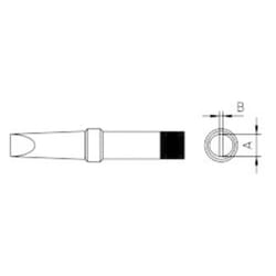 Weller - 4PTA7-1 Punta di saldatura Forma piatta Dimensione punta 1.6 mm Contenuto 1 pz.