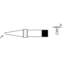 Weller - 4PTCC8-1 Punta di saldatura Forma tonda, taglio sbieco Dimensione punta 3.2 mm Contenuto 1 pz.