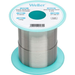 Weller - wsw scn M1 (T0051402899) Filo Saldante, ø 0.3mm, 100g, Lega Sn99.3Cu0.6Ni0.05, Contenuto di Fondente 3,5%