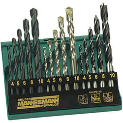 Brüder Mannesmann - Mannesmann M54315 - Juego de 15 brocas para taladro profesional