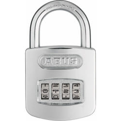 Abus - Lucchetto a combinazione 160/50 – Lucchetto con effetto cromato lucido – con codice numerico regolabile individualmente – 02987 – Livello di