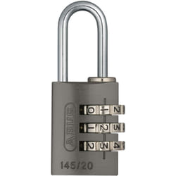 Abus - Lucchetto a combinazione 145/20 Titanium - Lucchetto per bagagli, armadietti e molto altro. - Lucchetto in alluminio - codice numerico