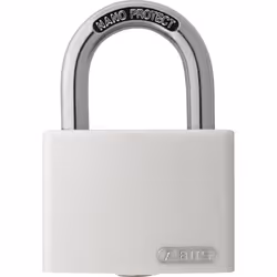 ABUS T65AL/40, Lucchetto convenzionale, Blocco tasto, Chiusura diversa, Bianco, Alluminio, Acciaio temprato