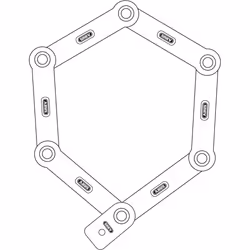 ABUS 6150/85 blocco numerico Acciaio Nero