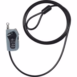 ABUS Combiloop 205 Cavo d'acciaio, nero, dimensione 200 cm per uomo