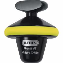 ABUS Granit Victory XPLus 68 Half-Round-Lock Blocco disco freno, nero-giallo per uomo