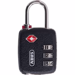 ABUS 146TSA/30, Lucchetto convenzionale, Combinazione e chiusura a chiave, Nero, Plastica, A forma di U, 60 mm