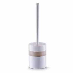 Zeller Present 18261, Scopino da bagno e supporto, Beige, Marrone, Ceramica, 95 mm, 95 mm, 330 mm