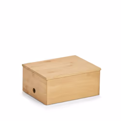 Zeller Present 18872 scatola, sacchetto e organizzatore di gioielli Portagioie Bamboo, Vetro