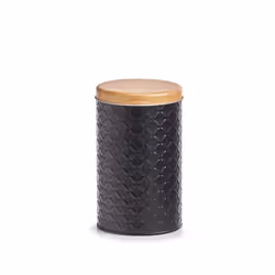 Zeller Present 19335, Contenitore universale, Metallo, Nero, Coperchio rimovibile, Rotondo, 107 mm