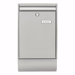 BURG-WÄCHTER Berlin-Set 37770 NI, Cassetta postale a parete, Acciaio inox, Acciaio inox, Verticale, Chiave, Frontale