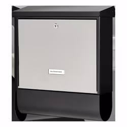 BURG-WÄCHTER London-Set 68670 B+S cassetta per la posta Nero, Acciaio inox Cassetta postale a parete Acciaio - Vista aggiuntiva 6