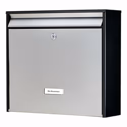 BURG-WÄCHTER Oxford 6877 B+S cassetta per la posta Nero, Acciaio inox Cassetta postale a parete Acciaio inox, Acciaio - Vista aggiuntiva 5