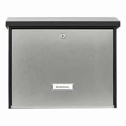BURG-WÄCHTER London 6867 B+S cassetta per la posta Nero, Acciaio inox Cassetta postale a parete Acciaio inox