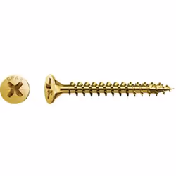 SPAX 4081020350351, Vite, Acciaio, Zinco, Legno, Testa piatta, PH (Phillips), Giallo