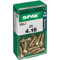 Scatola 25 unità. vis a bois Spax cab. appartamento yellox 4.0x16mm Spax